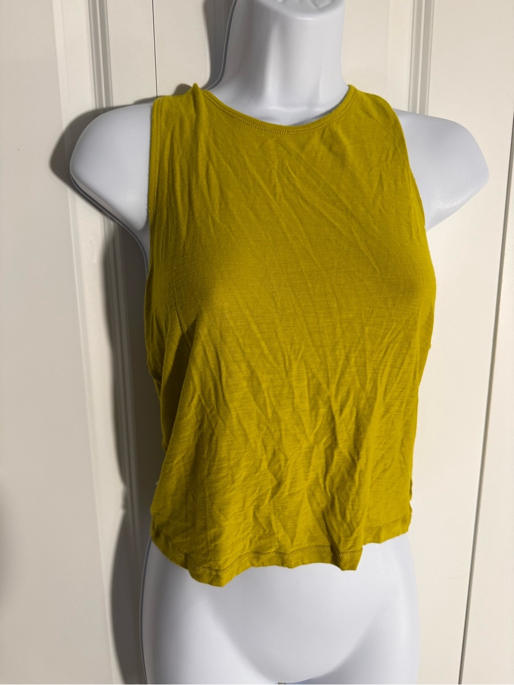 aerie Women's Crop Tank Top - Mustard Yellow